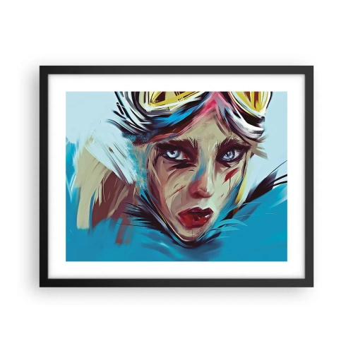 Plagát v čiernom ráme - Silničná bojovníčka - 50x40 cm