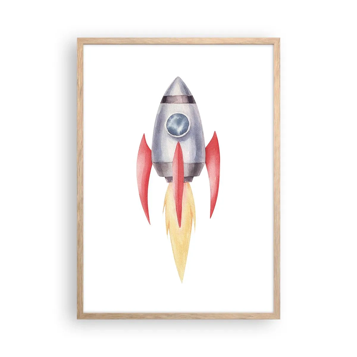 Plagát v ráme zo svetlého duba - Vyššie, rýchlejšie, ďalej - 50x70 cm