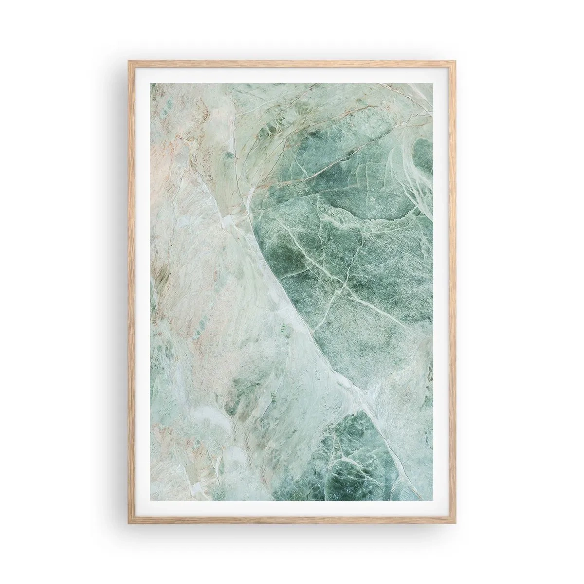 Plagát v ráme zo svetlého duba - Vznešený chlad kameňa - 70x100 cm