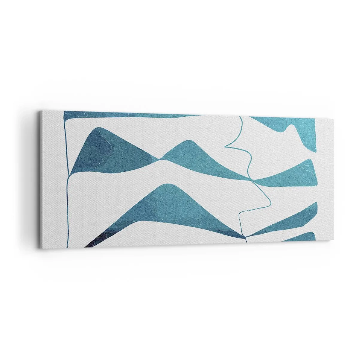 Obraz na plátne - Abstrakcia: tyrkysový vzťah - 100x40 cm