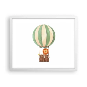 Plagát v bielom ráme - Leonove cesty - 50x40 cm