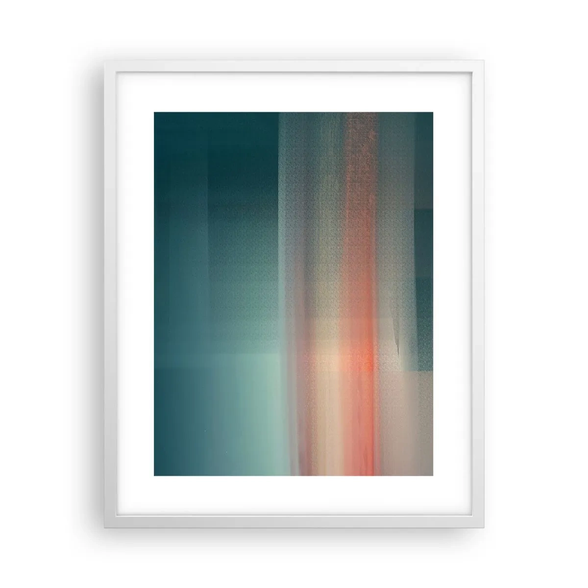 Plagát v bielom ráme - Abstrakcia: vlny svetla - 40x50 cm