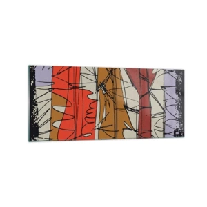 Obraz na skle - Spontánna kompozícia - 120x50 cm