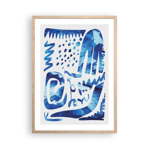 Plagát v ráme zo svetlého duba - Späť ku koreňom - 50x70 cm