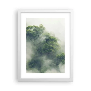 Plagát v bielom ráme - Zahalené hmlou - 30x40 cm