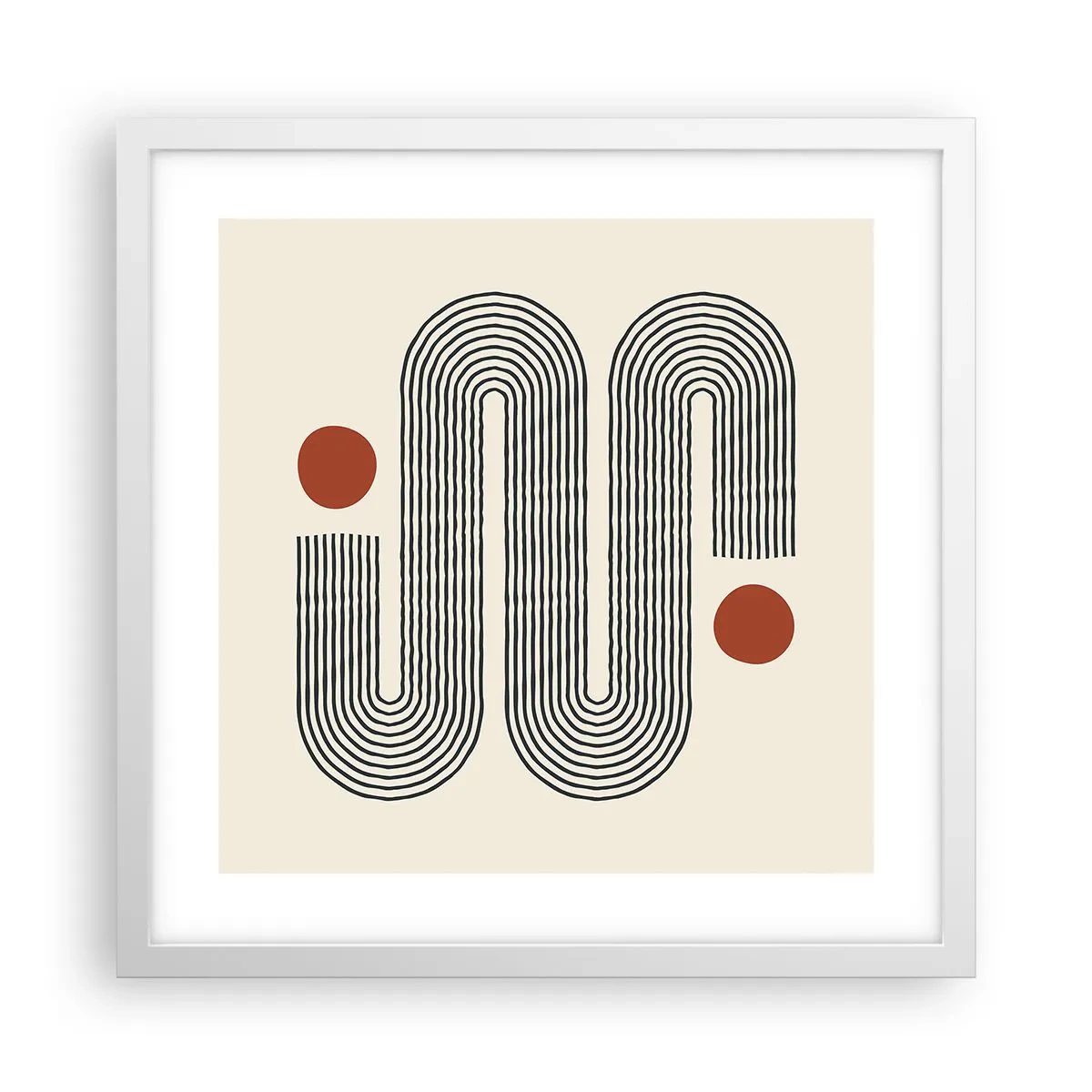 Plagát v bielom ráme - Od začiatku do konca - 40x40 cm