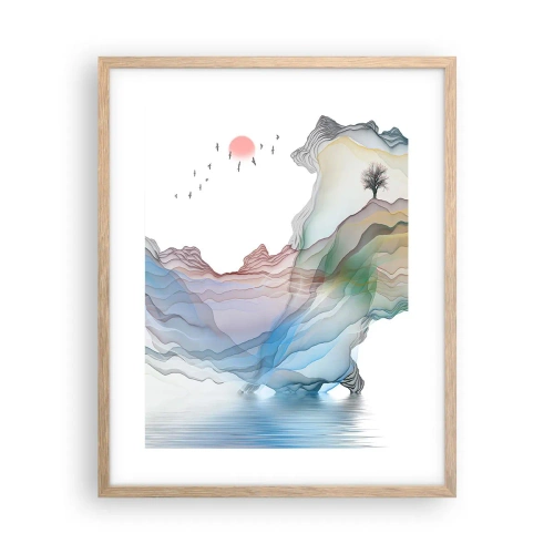 Plagát v ráme zo svetlého duba - Ku krištáľovým horám - 40x50 cm