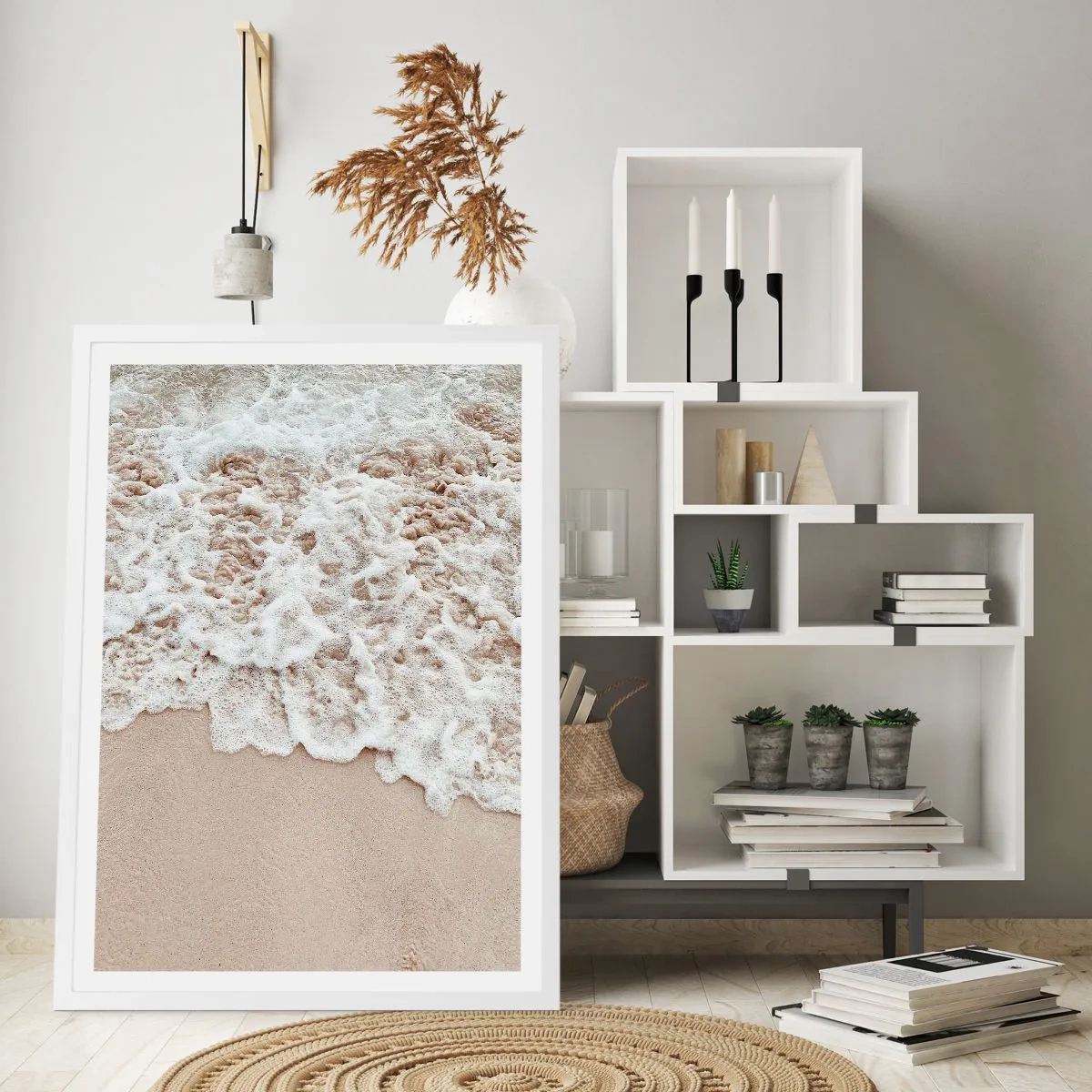 Plagát v bielom ráme - Hneď sa vrátim - 40x50 cm