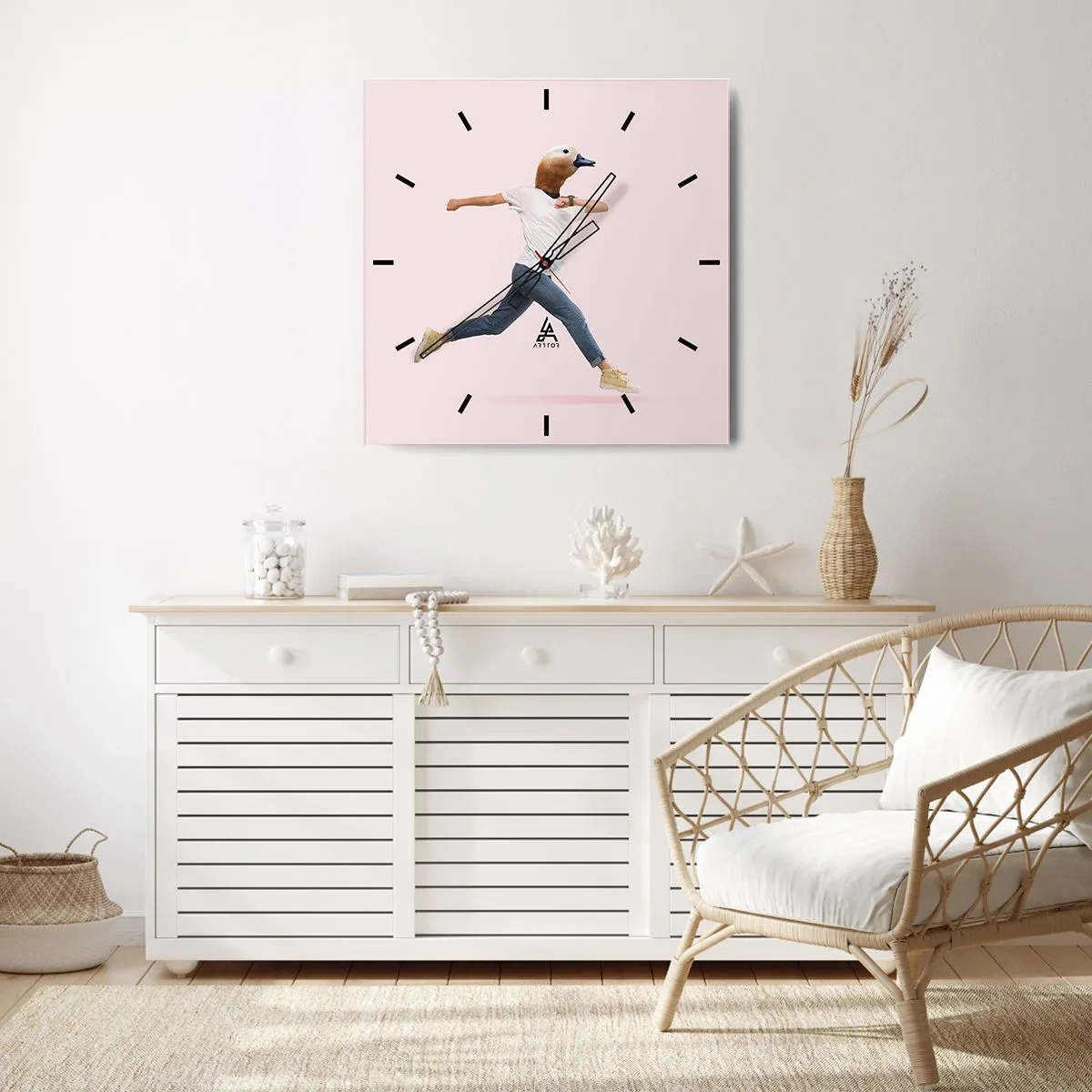 Nástenné hodiny - Štipka absurdity - 30x30 cm