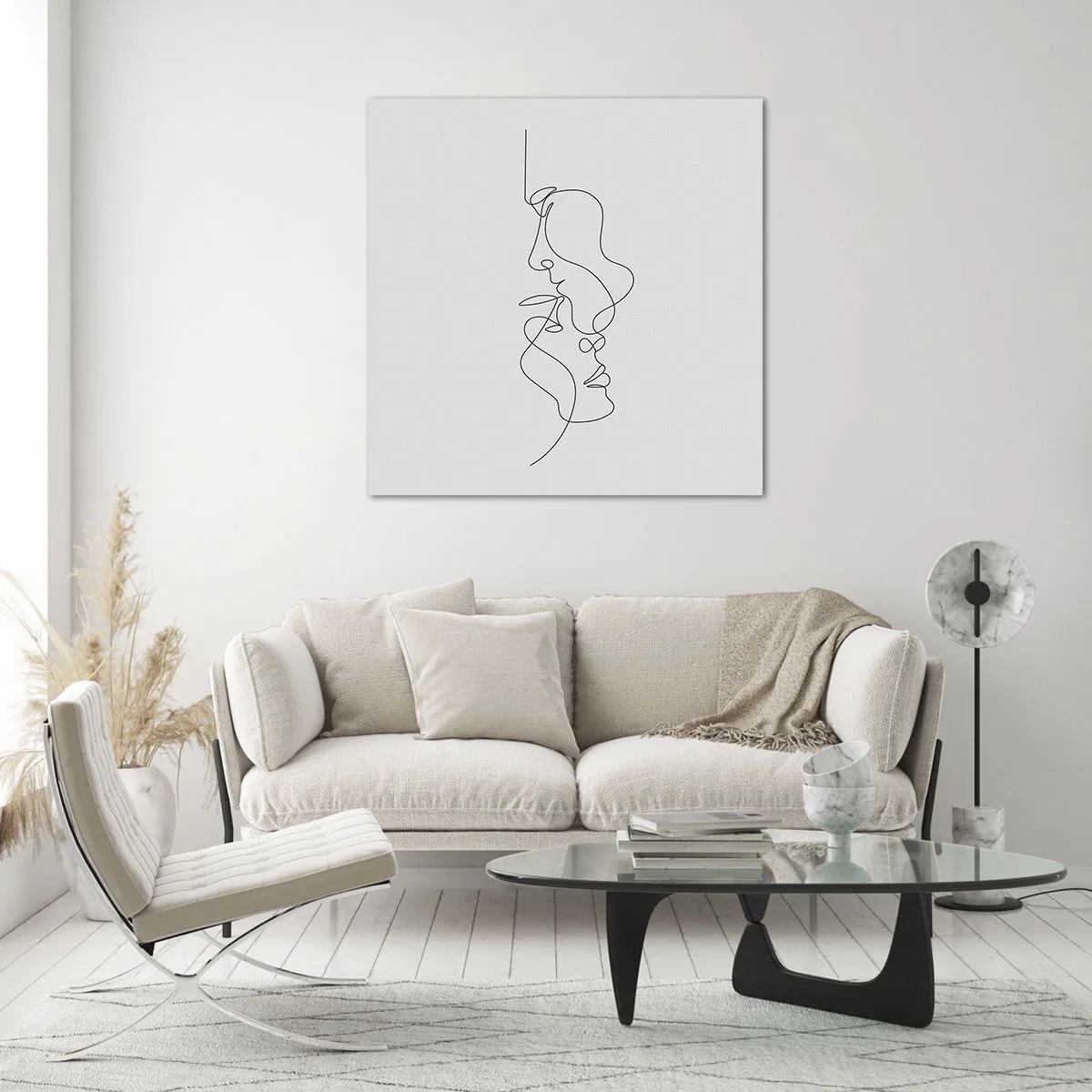 Obraz na skle - Žiar vášnivých túžob - 50x50 cm