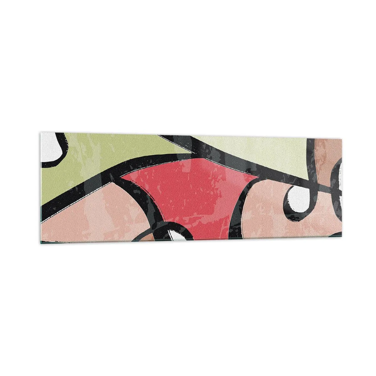 Obraz na skle - Piruety uprostred farieb - 160x50 cm