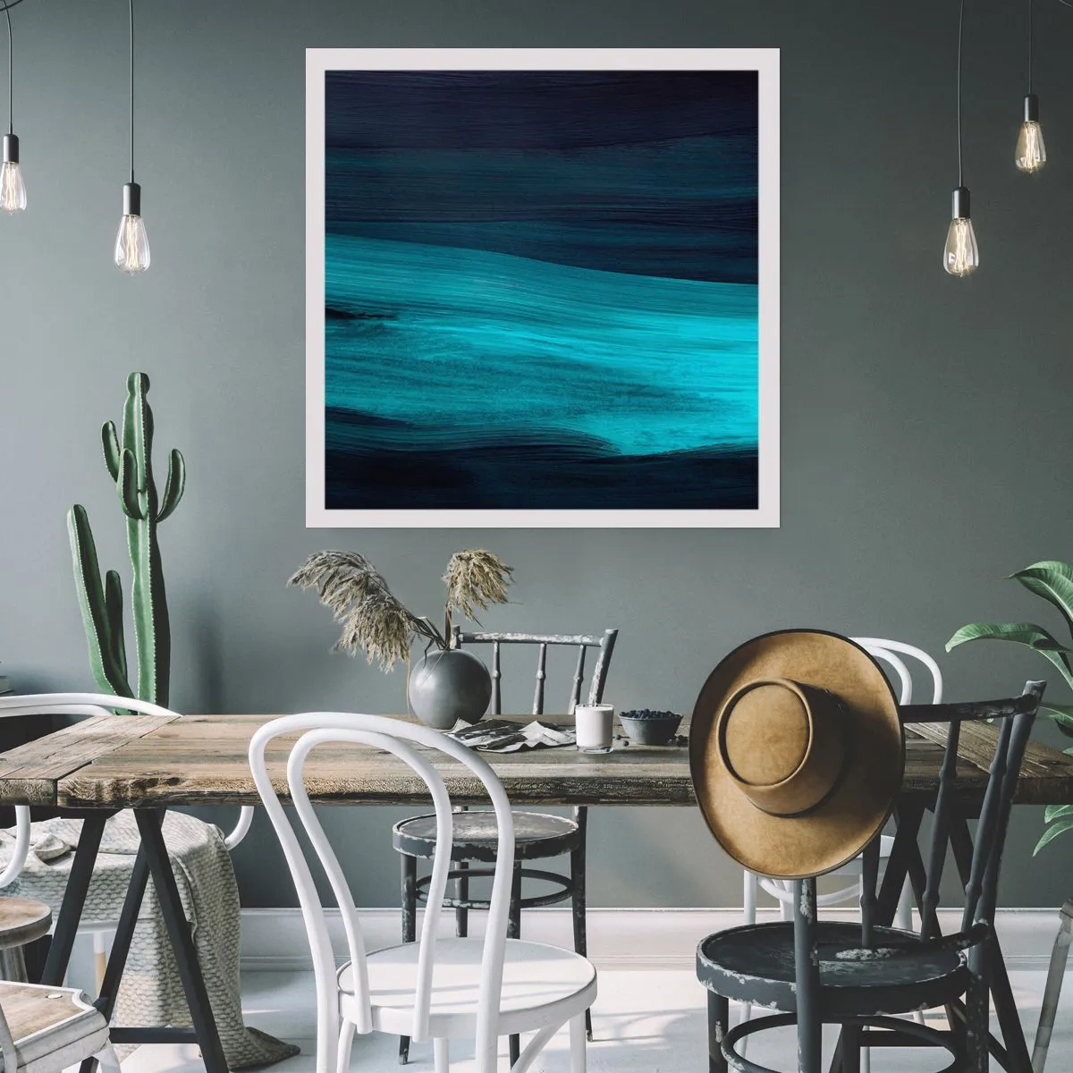 Plagát - Plávaj s prúdom - 60x60 cm