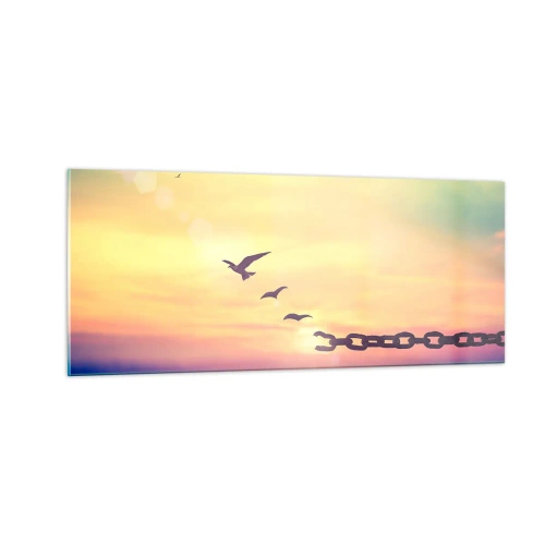 Obraz na skle - Víťazstvo slobody - 100x40 cm
