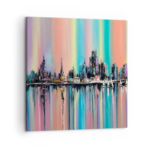 Obraz na plátne - Nočný prúd svetla - 50x50 cm