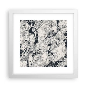 Plagát v bielom ráme - Prelínanie protikladov - 30x30 cm