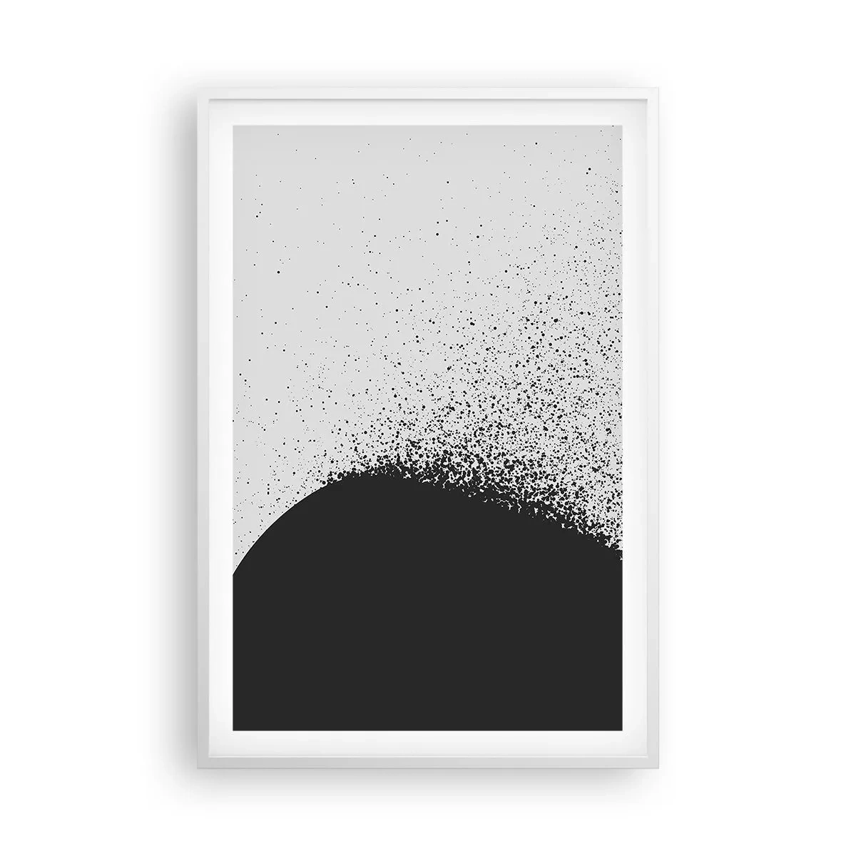 Plagát v bielom ráme - Pohyb častíc - 61x91 cm