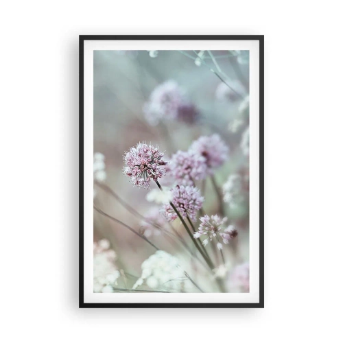 Plagát v čiernom ráme - Sladké filigrány byliniek - 61x91 cm