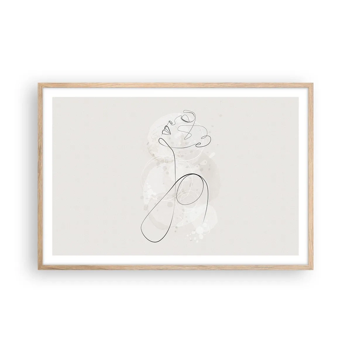 Plagát v ráme zo svetlého duba - Špirála krásy - 91x61 cm