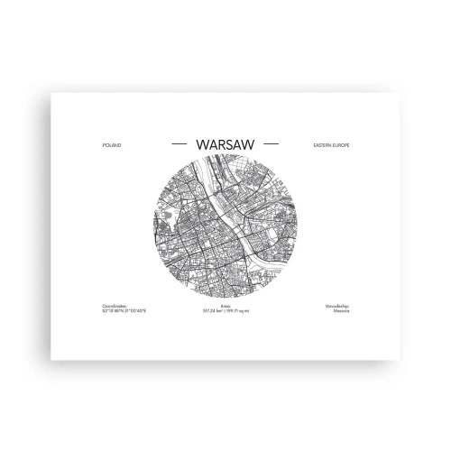 Plagát - Anatómia Varšavy - 40x30 cm