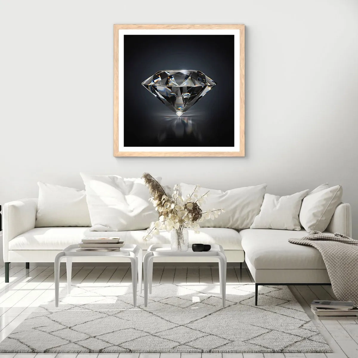 Plagát v ráme zo svetlého duba - Best girls friend - 30x30 cm