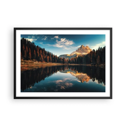 Plagát v čiernom ráme - Dvojitá krajina - 70x50 cm