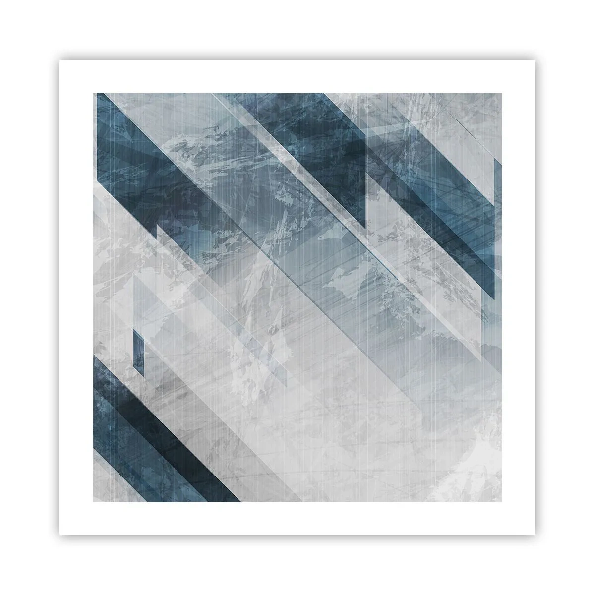 Plagát - Priestorová kompozícia – pohyb šedej - 50x50 cm