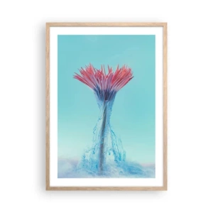 Plagát v ráme zo svetlého duba - V osviežujúcom objatí - 50x70 cm