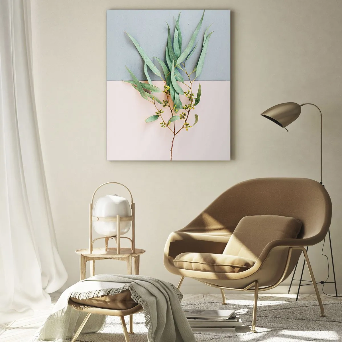 Obraz na skle - Pastelová jemnosť - 50x70 cm