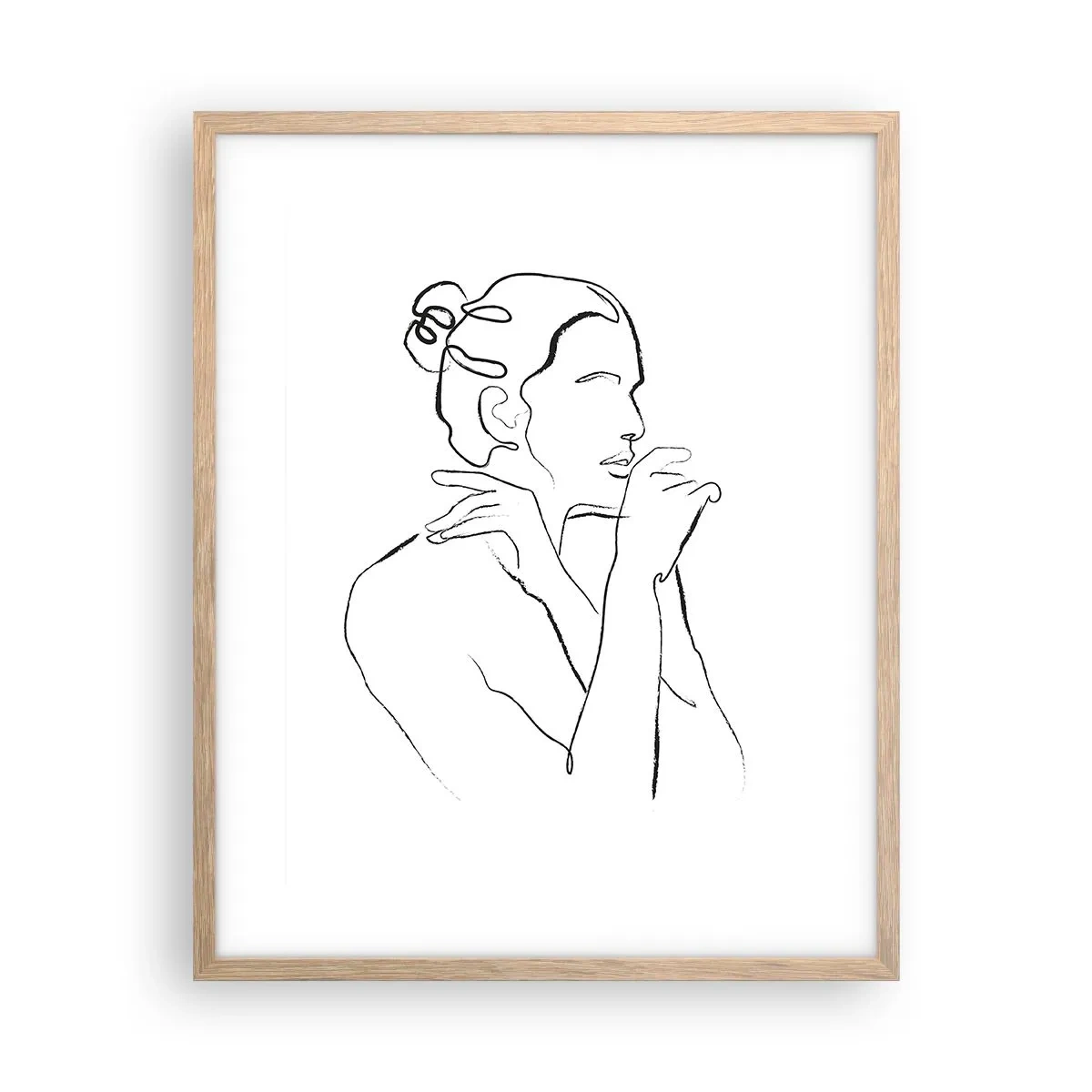 Plagát v ráme zo svetlého duba - Akt: zmyselné tajomstvo - 40x50 cm