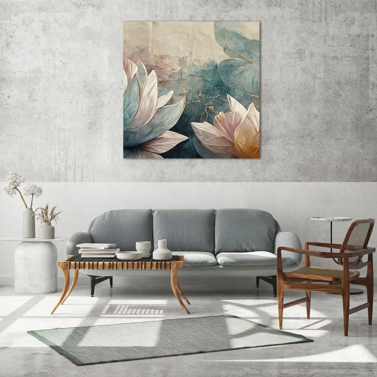 Obraz na skle - Hviezdy a jazero - 60x60 cm