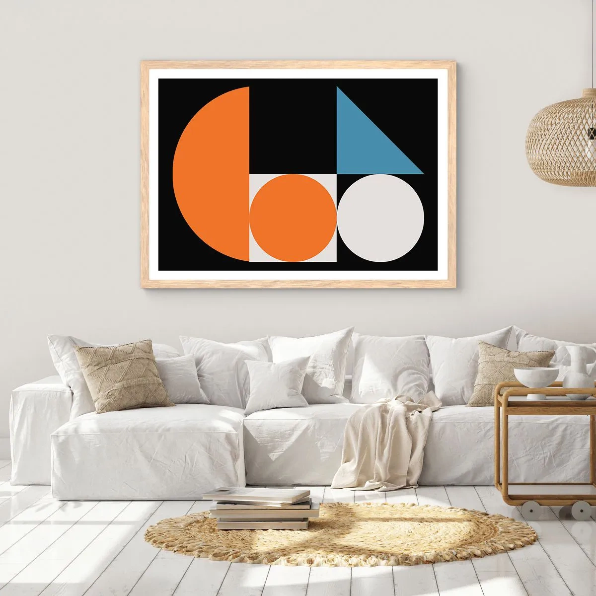 Plagát v ráme zo svetlého duba - Figurínový systém - 70x50 cm