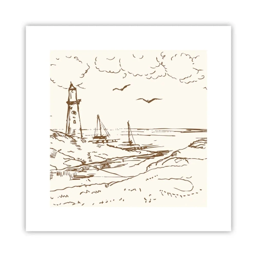 Plagát - Náčrt letných spomienok - 30x30 cm