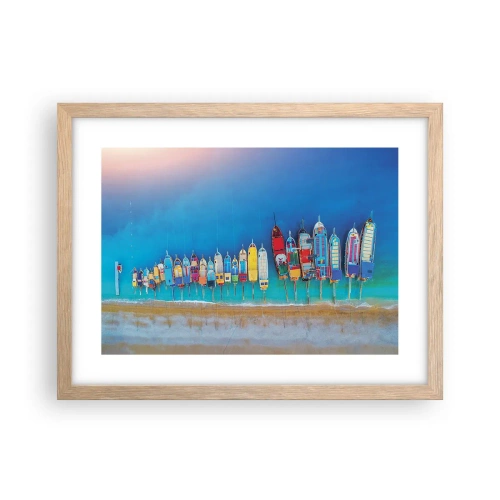 Plagát v ráme zo svetlého duba - Z vtáčej perspektívy - 40x30 cm