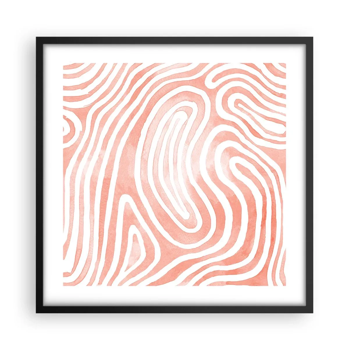 Plagát v čiernom ráme - V koralovom labyrinte - 50x50 cm