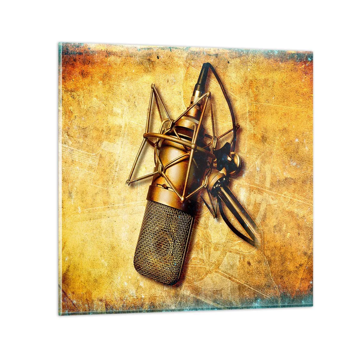 Obraz na skle - Zlaté roky rádia - 70x70 cm