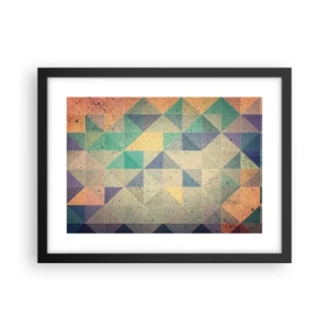 Plagát v čiernom ráme - Republika trojuholníkov - 40x30 cm