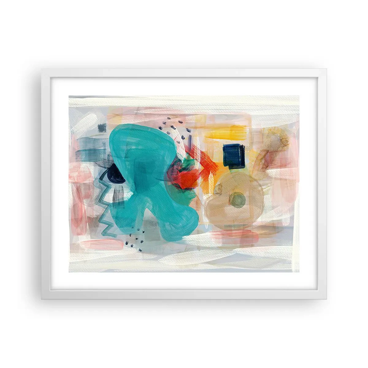 Plagát v bielom ráme - Farebná hra - 50x40 cm