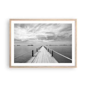 Plagát v ráme zo svetlého duba - Čo tak cesta… - 70x50 cm