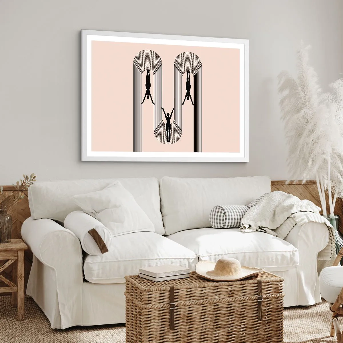 Plagát v bielom ráme - Hore nohami - 91x61 cm