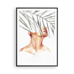 Plagát v čiernom ráme - Vnímať tep trópov - 70x100 cm