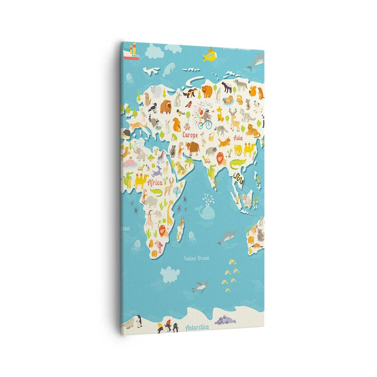 Obraz na plátne - Milujeme celý svet - 55x100 cm