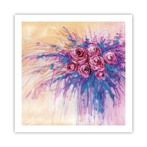 Plagát - Ružová fontána - 60x60 cm