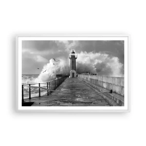 Plagát v bielom ráme - Nebojácna - 91x61 cm