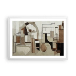 Plagát v bielom ráme - Mestská krajina 2.0 - 70x50 cm