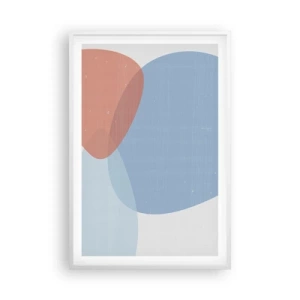 Plagát v bielom ráme - Pastelové vzťahy - 61x91 cm