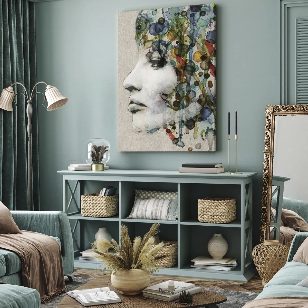 Obraz na plátne - Vynorila sa zo šedej - 65x120 cm