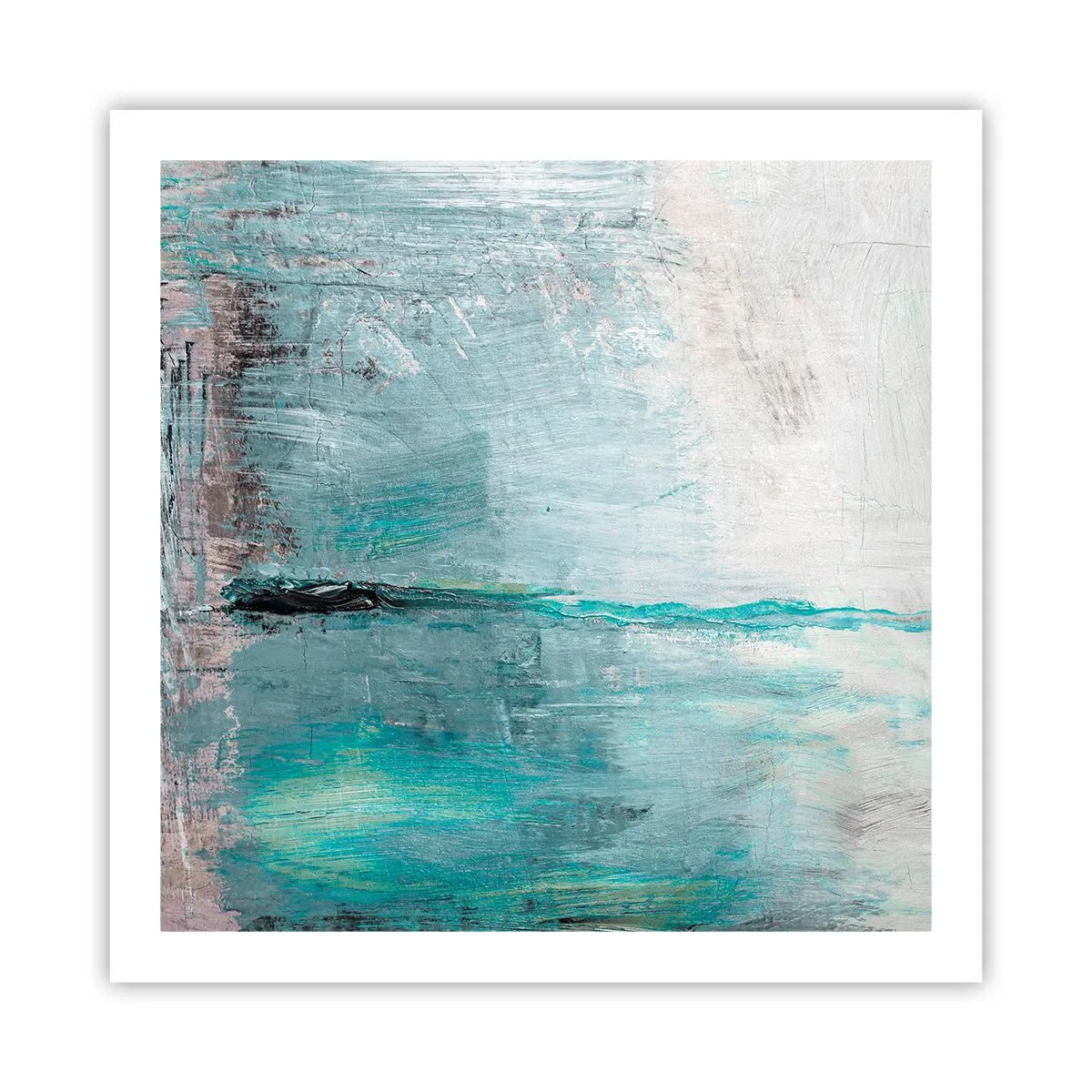 Plagát - Horizontálne v modrej - 60x60 cm