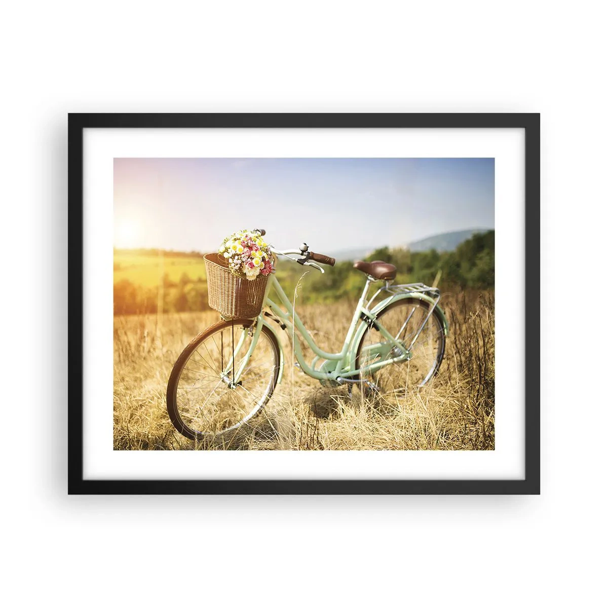 Plagát v čiernom ráme - Chvíľu tu zostanem - 50x40 cm