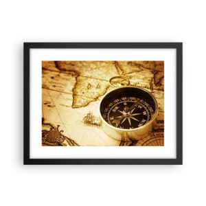 Plagát v čiernom ráme - Na východ alebo na západ? - 40x30 cm