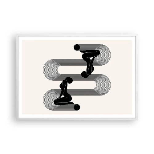 Plagát v bielom ráme - Zmyselná symetria - 100x70 cm